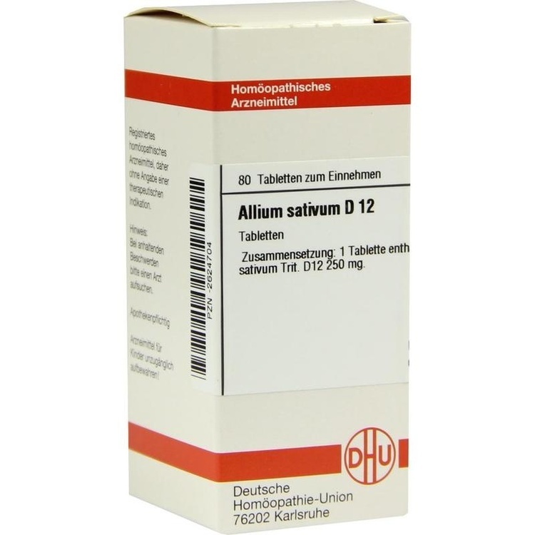 ALLIUM SATIVUM D 12 Tabletten 80 St