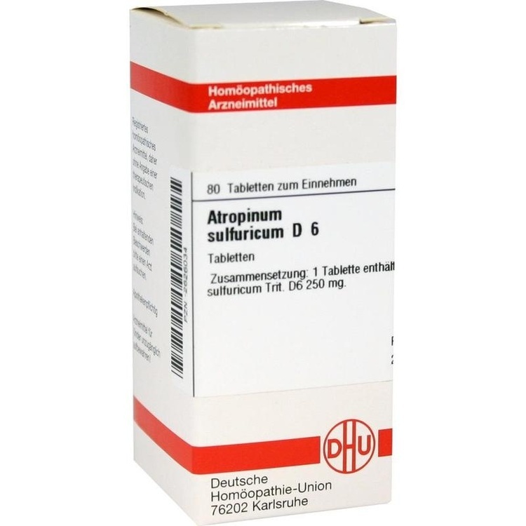 ATROPINUM SULFURICUM D 6 Tabletten 80 St