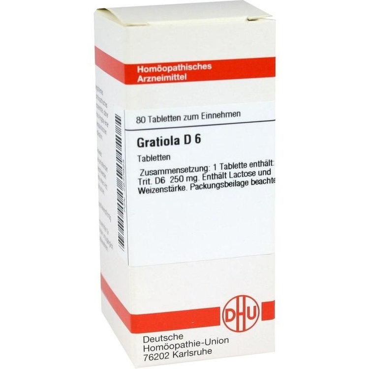 GRATIOLA D 6 Tabletten 80 St