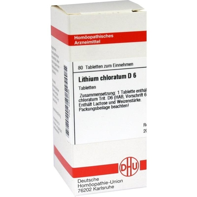 LITHIUM CHLORATUM D 6 Tabletten 80 St