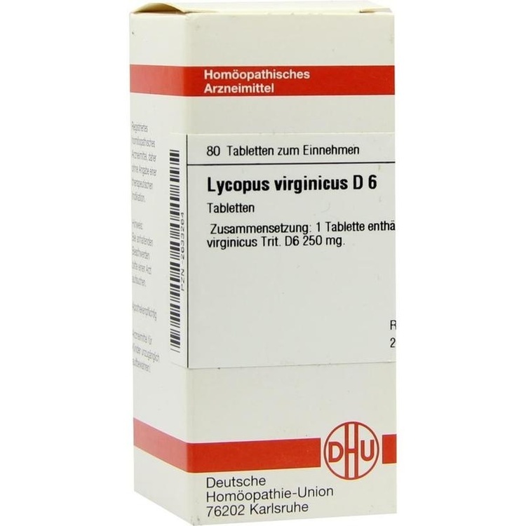 LYCOPUS VIRGINICUS D 6 Tabletten 80 St