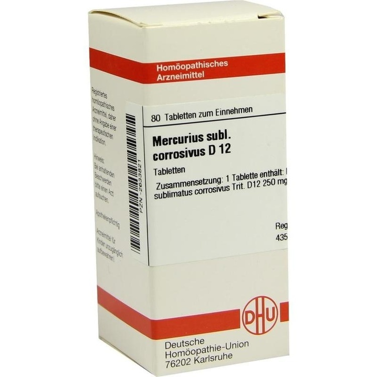 MERCURIUS SUBLIMATUS corrosivus D 12 Tabletten 80 St