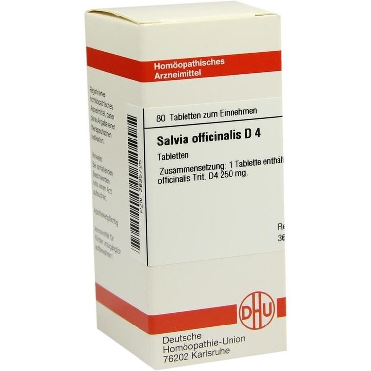 SALVIA OFFICINALIS D 4 Tabletten 80 St