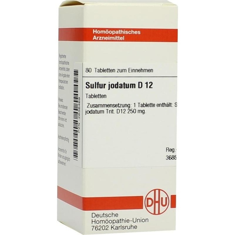 SULFUR JODATUM D 12 Tabletten 80 St