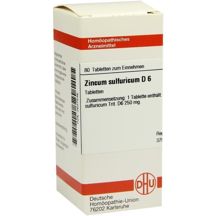 ZINCUM SULFURICUM D 6 Tabletten 80 St