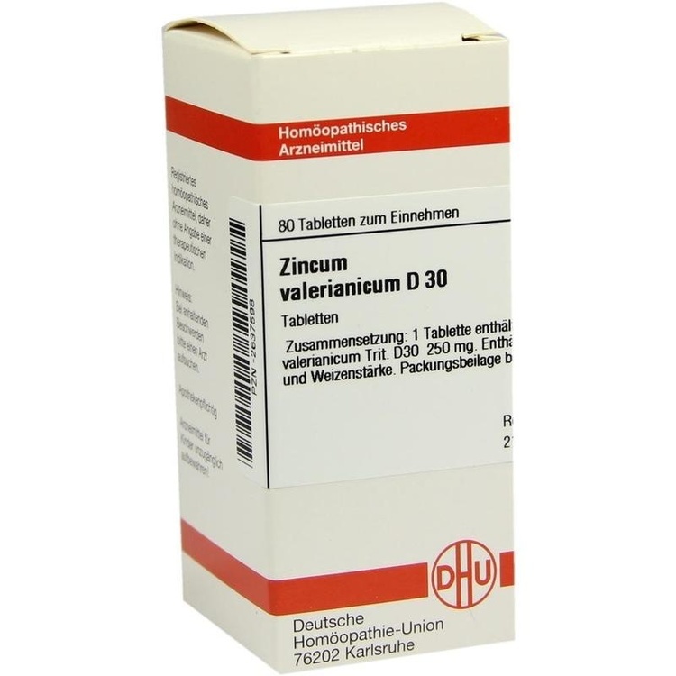 ZINCUM VALERIANICUM D 30 Tabletten 80 St