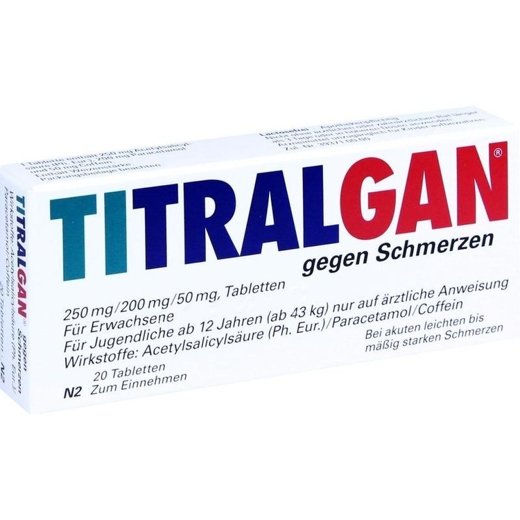 TITRALGAN Tabletten gegen Schmerzen 20 St