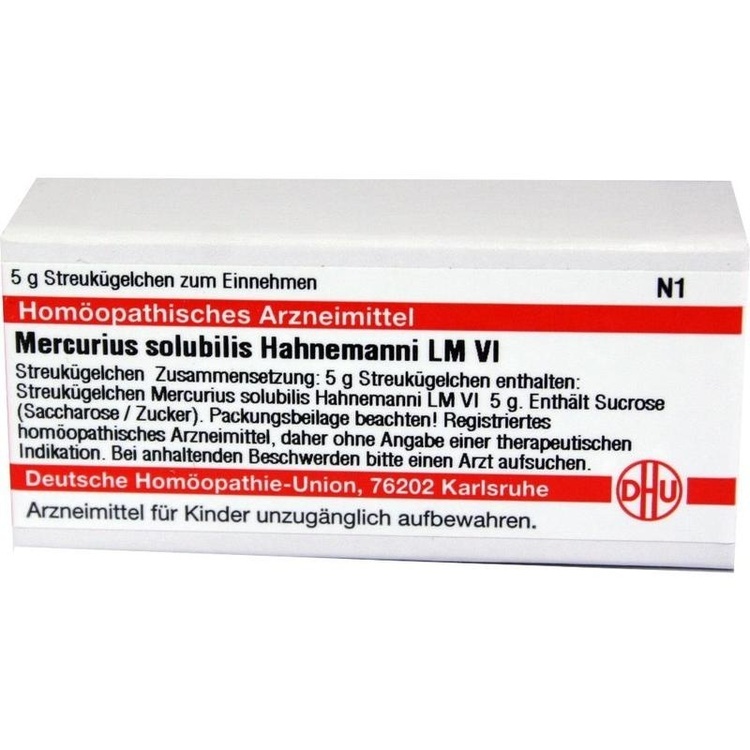 MERCURIUS SOLUBILIS Hahnemanni LM VI Globuli 5 g