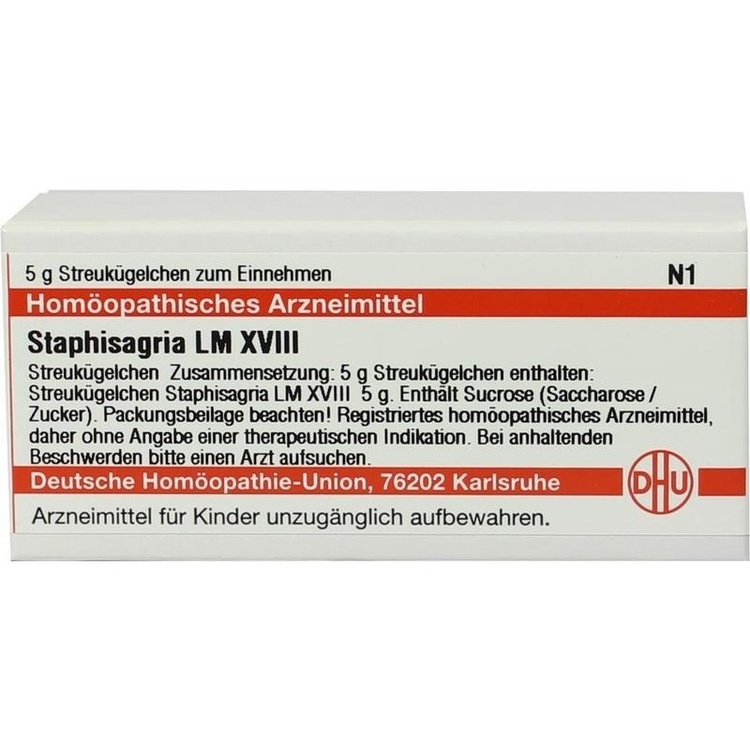 STAPHISAGRIA LM XVIII Globuli 5 g