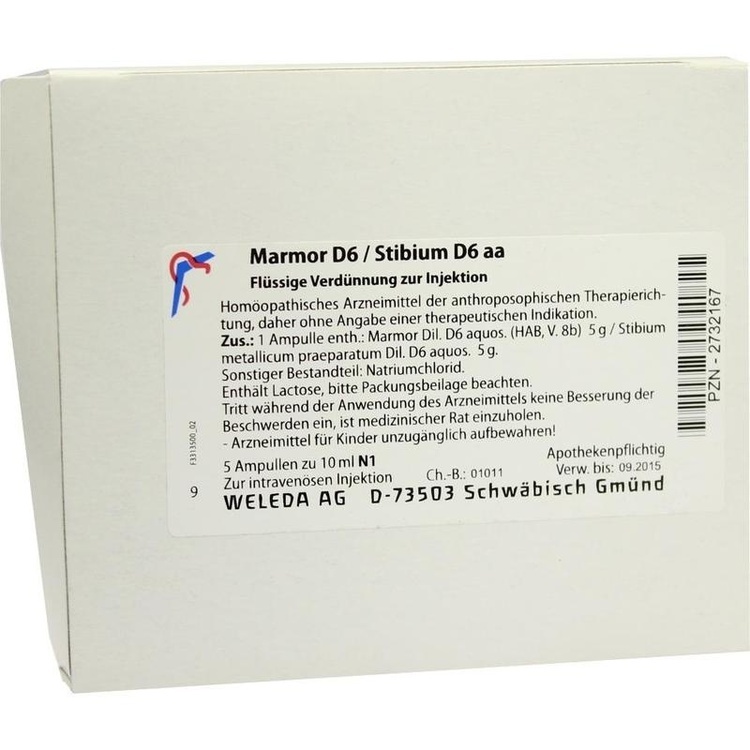 MARMOR D 6/Stibium D 6 aa Ampullen 5X10 ml