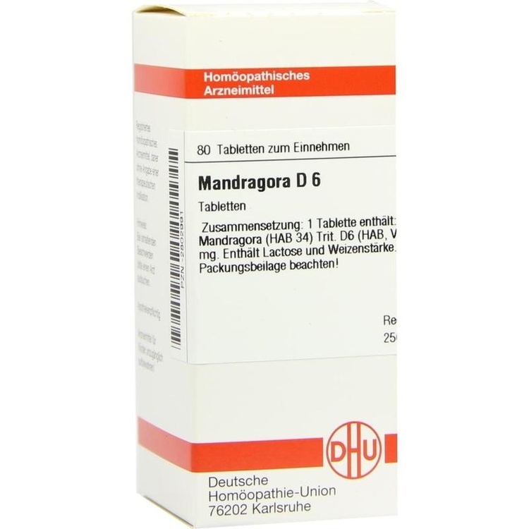MANDRAGORA D 6 Tabletten 80 St
