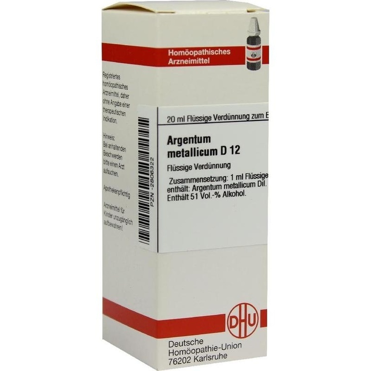 ARGENTUM METALLICUM D 12 Dilution 20 ml