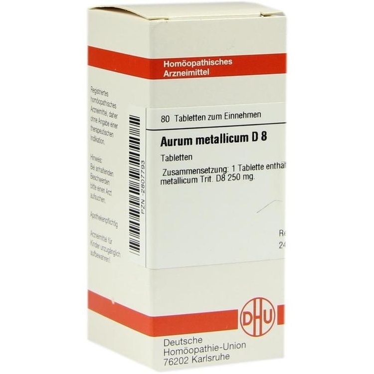 AURUM METALLICUM D 8 Tabletten 80 St