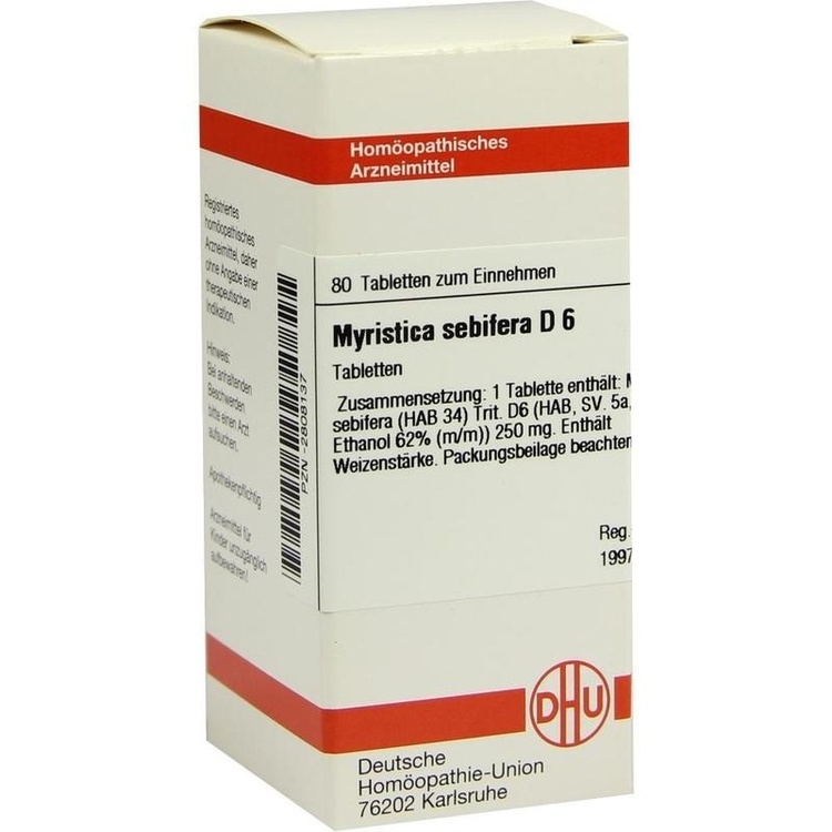 MYRISTICA SEBIFERA D 6 Tabletten 80 St