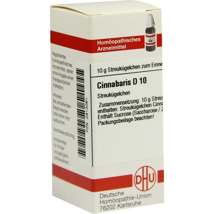 CINNABARIS D 10 Globuli 10 g