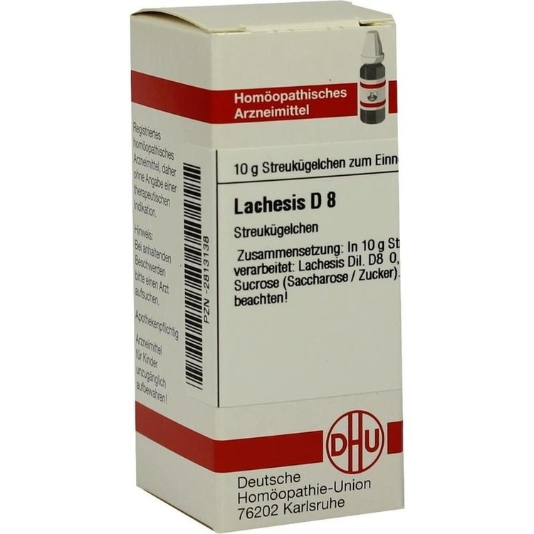 LACHESIS D 8 Globuli 10 g