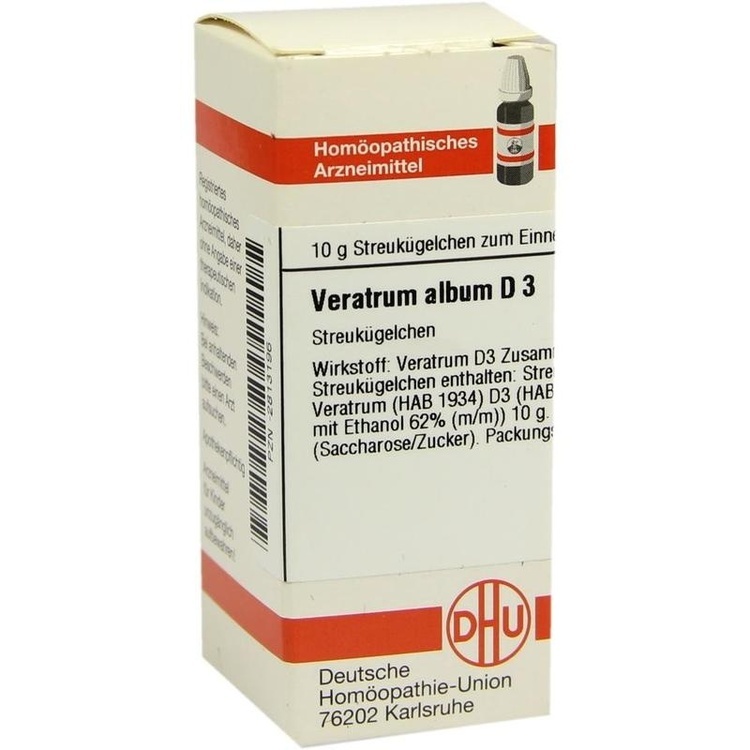 VERATRUM ALBUM D 3 Globuli 10 g