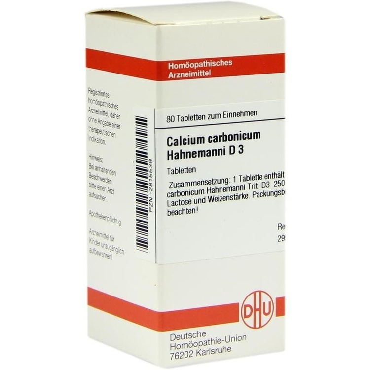 CALCIUM CARBONICUM Hahnemanni D 3 Tabletten 80 St