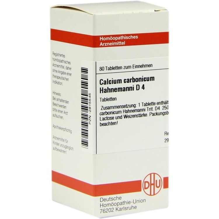 CALCIUM CARBONICUM Hahnemanni D 4 Tabletten 80 St