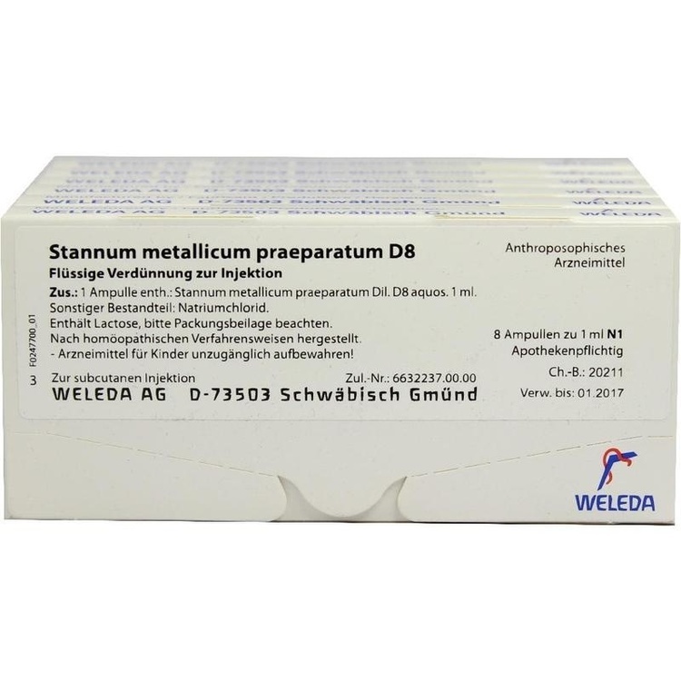 STANNUM METALLICUM praeparatum D 8 Ampullen 48X1 ml