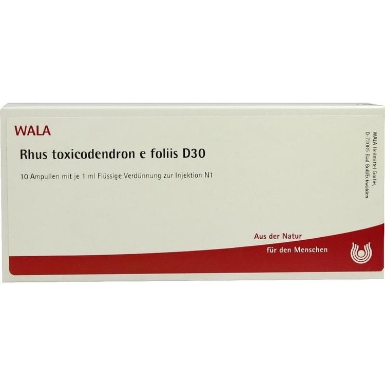 RHUS TOXICODENDRON E foliis D 30 Ampullen 10X1 ml