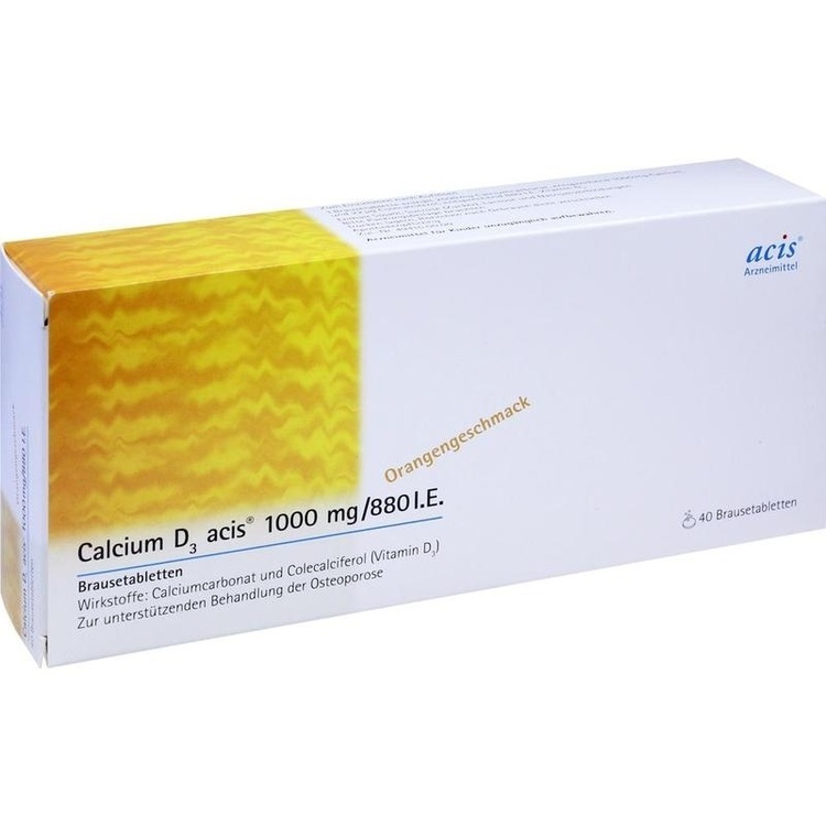 CALCIUM D3 acis 1000 mg/880 I.E. Brausetabletten 40 St