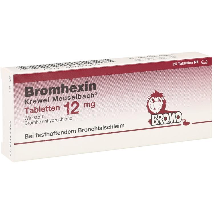 BROMHEXIN Krewel Meuselb.Tabletten 12mg 20 St