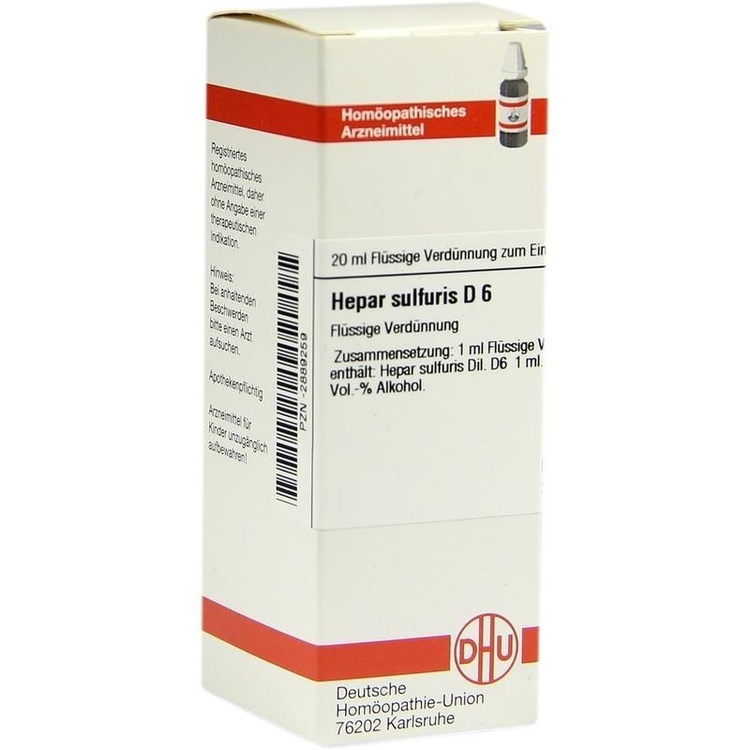 HEPAR SULFURIS D 6 Dilution 20 ml