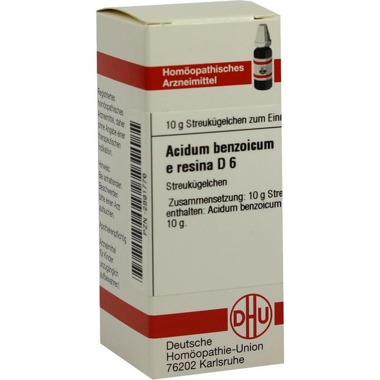 ACIDUM BENZOICUM E Resina D 6 Globuli 10 g