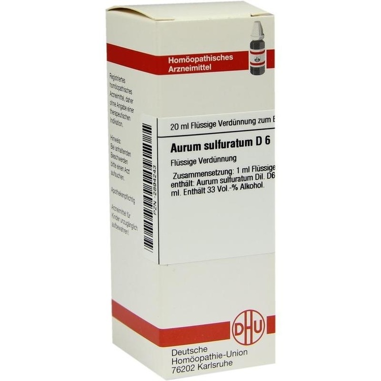 AURUM SULFURATUM D 6 Dilution 20 ml