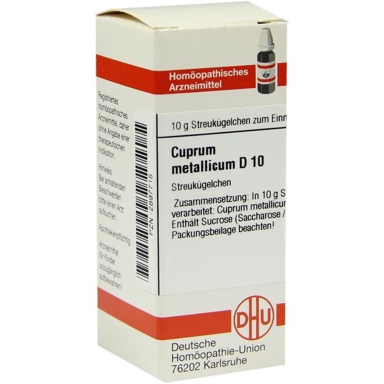 CUPRUM METALLICUM D 10 Globuli 10 g