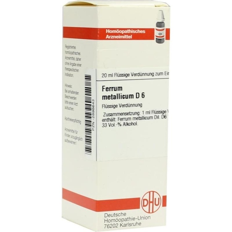 FERRUM METALLICUM D 6 Dilution 20 ml