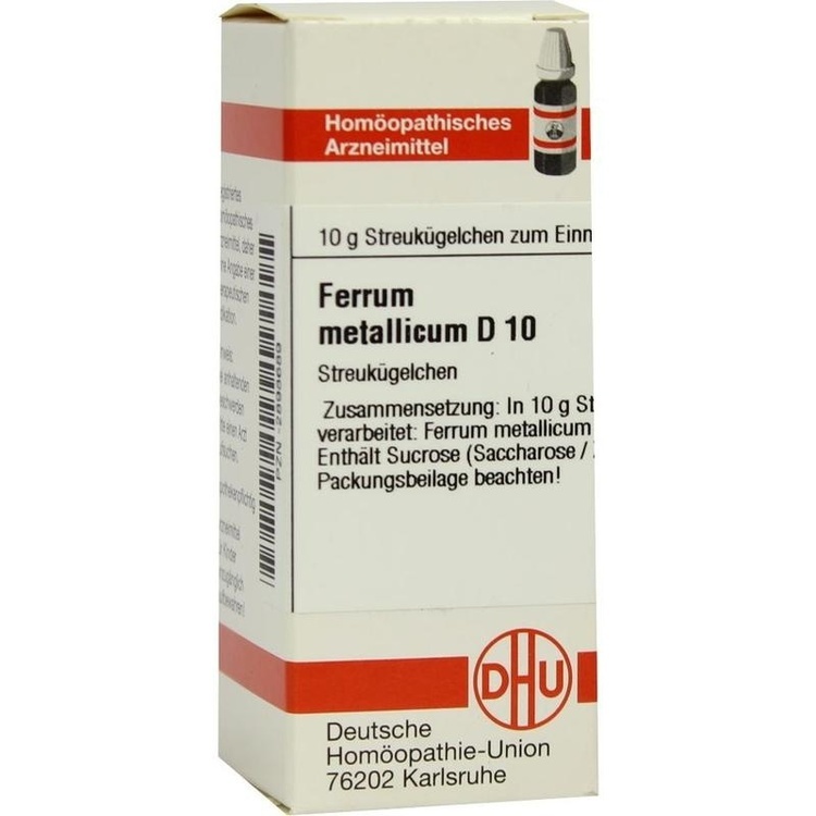 FERRUM METALLICUM D 10 Globuli 10 g