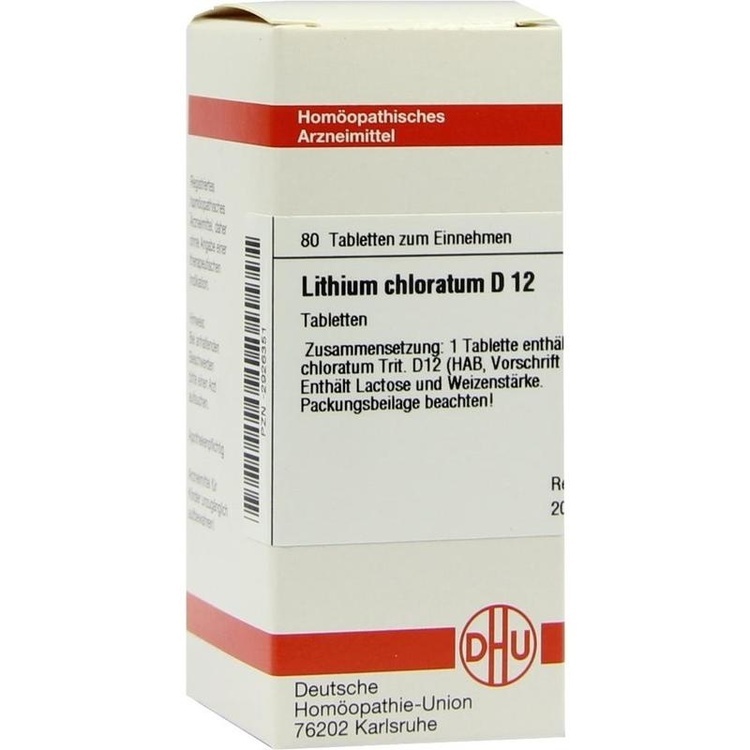 LITHIUM CHLORATUM D 12 Tabletten 80 St