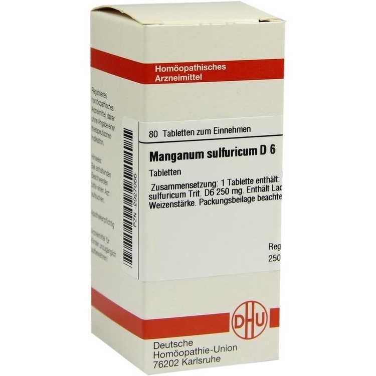 MANGANUM SULFURICUM D 6 Tabletten 80 St