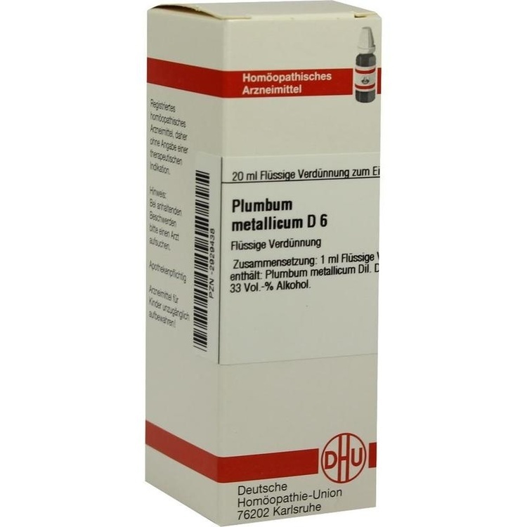 PLUMBUM METALLICUM D 6 Dilution 20 ml