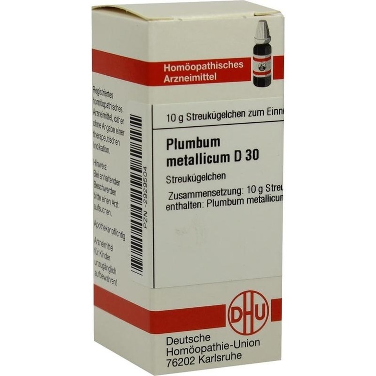 PLUMBUM METALLICUM D 30 Globuli 10 g