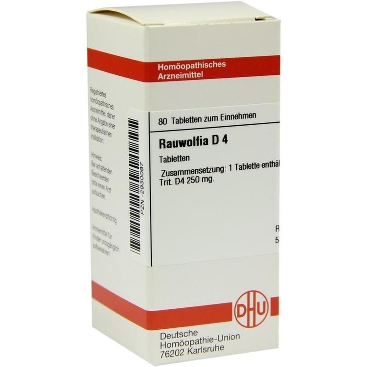 RAUWOLFIA D 4 Tabletten 80 St