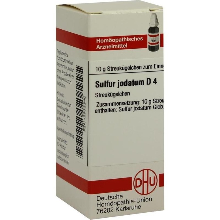 SULFUR JODATUM D 4 Globuli 10 g