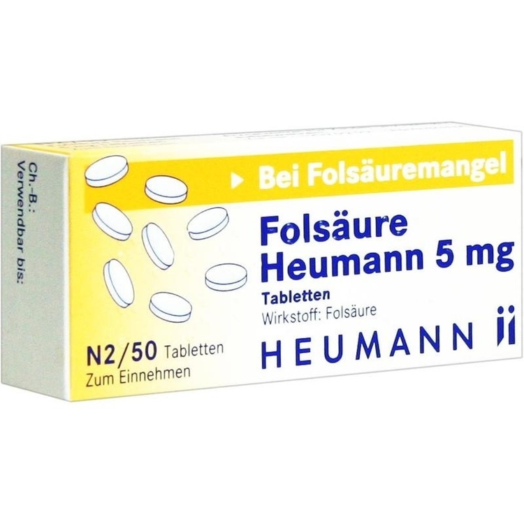 FOLSÄURE HEUMANN 5 mg Tabletten 50 St