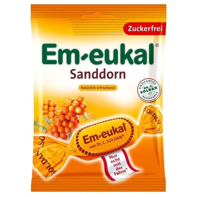 EM-EUKAL Bonbons Sanddorn zuckerfrei 75 g