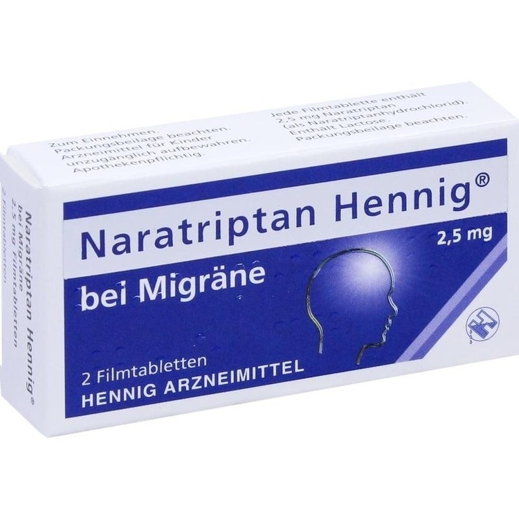 NARATRIPTAN Hennig bei Migräne 2,5 mg Filmtabl. 2 St