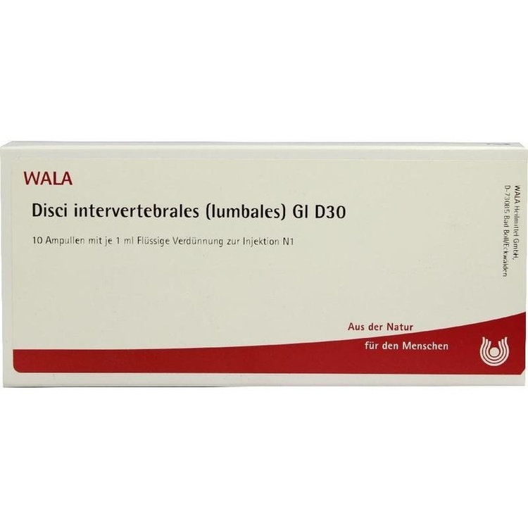 DISCI intervertebrales lumbales GL D 30 Ampullen 10X1 ml