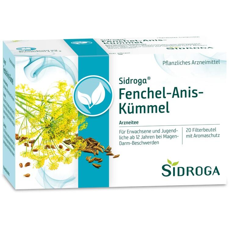 SIDROGA Fenchel Anis Kümmel Tee Filterbeutel 20X2.0 g