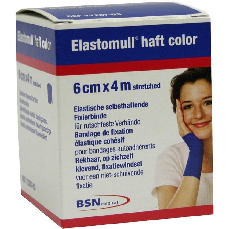 ELASTOMULL haft color 6 cmx4 m Fixierb.blau 1 St