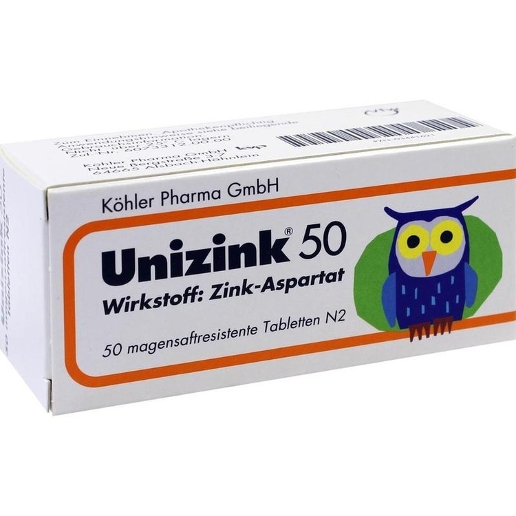 UNIZINK 50 magensaftresistente Tabletten 50 St