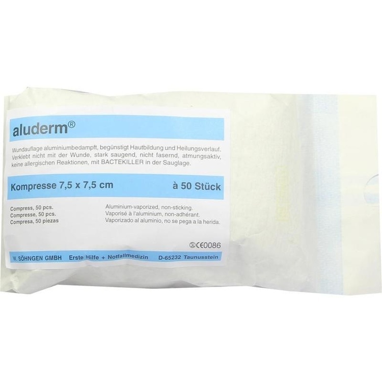 ALUDERM Kompressen 7,5x7,5 cm 50 St