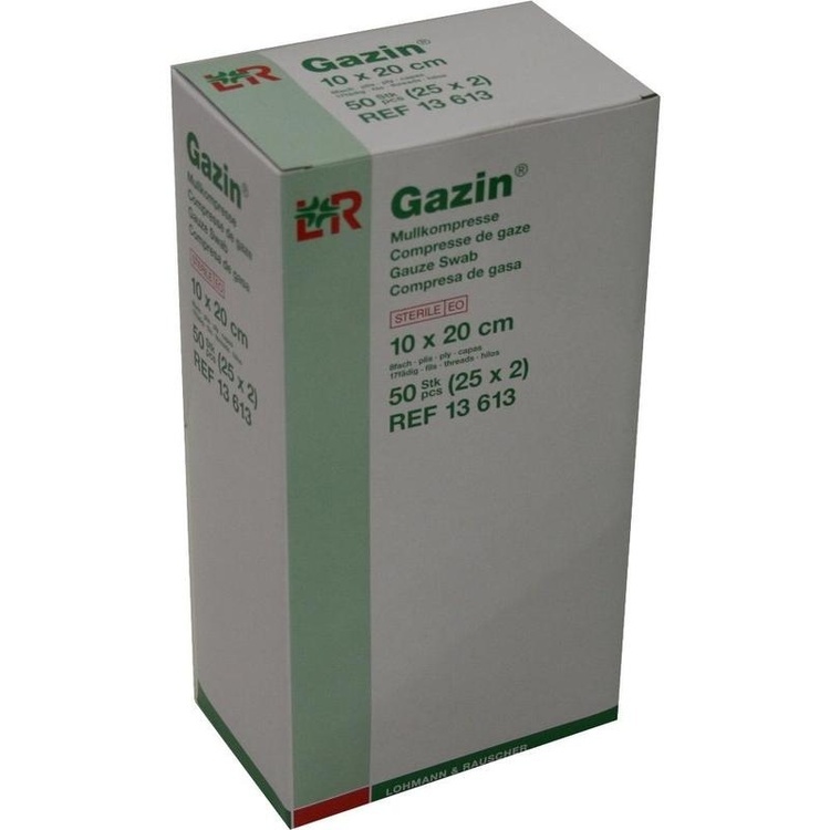 GAZIN Mullkomp.10x20 cm steril 8fach 25X2 St