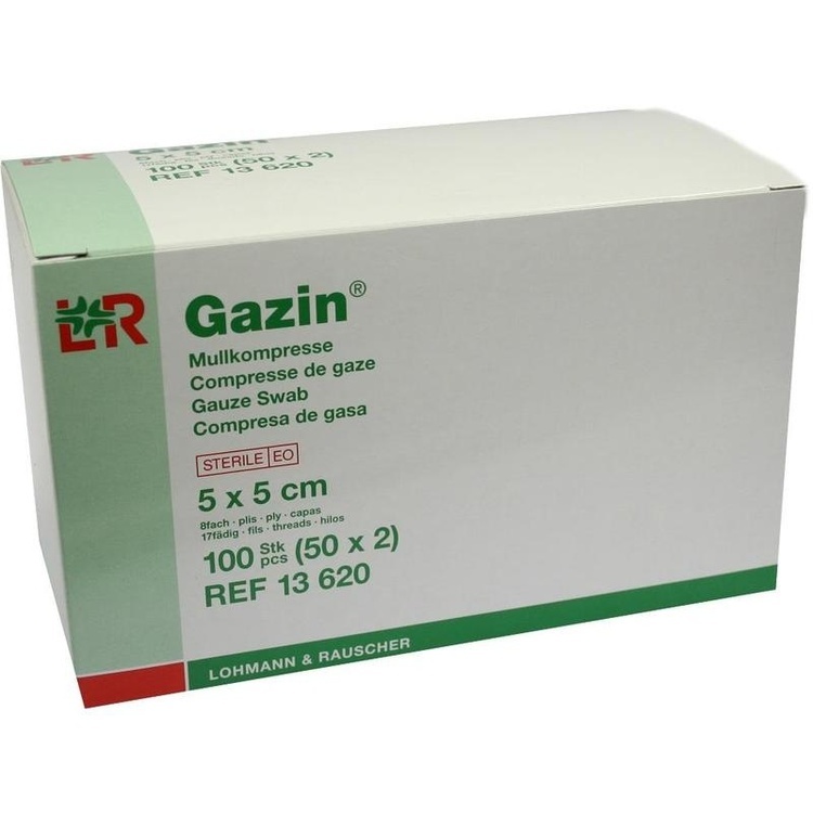 GAZIN Mullkomp.5x5 cm steril 8fach 50X2 St