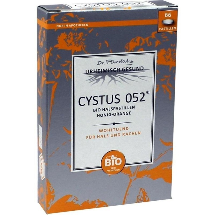 CYSTUS 052 Bio Halspastillen Honig Orange 66 St